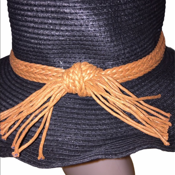 😍D&Y wide brim floppy hat with rope style trim - Picture 3 of 6